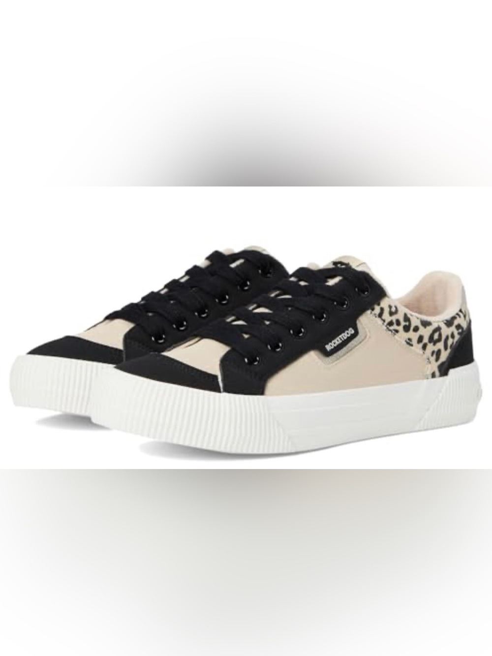 Rocket Dog, Womens, Cheery, Black/Natural Leopard Print Shoes Size 9 M New
